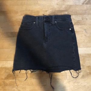 Madewell black denim mini skirt